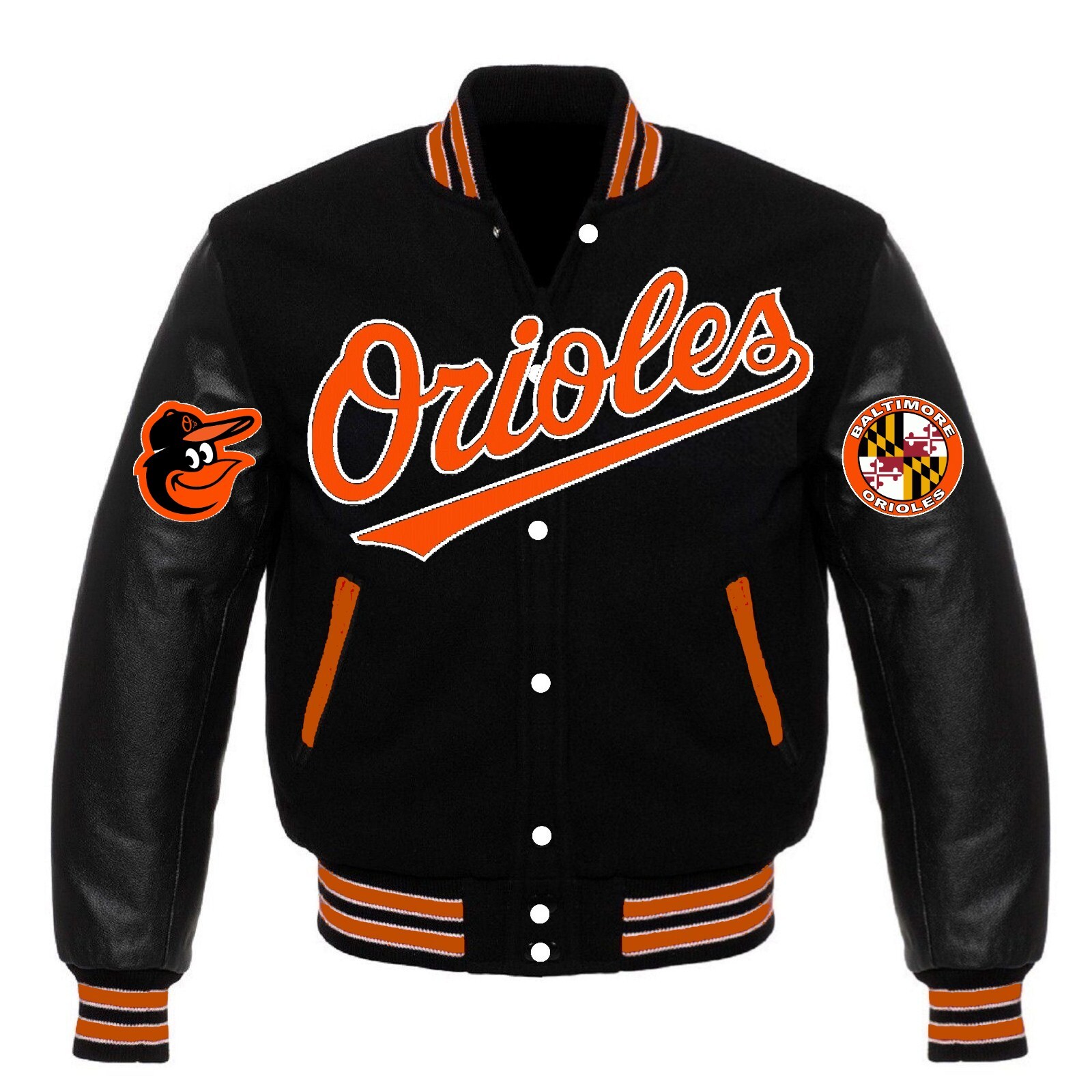 MLB BALTIMORE ORIOLES beautiful Varsity Jacket small medium large