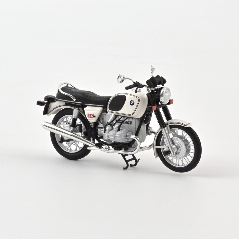 Miniature Moto Bmw  R90/6 1974 Blanc Norev 182036  1/18Ã¨Me