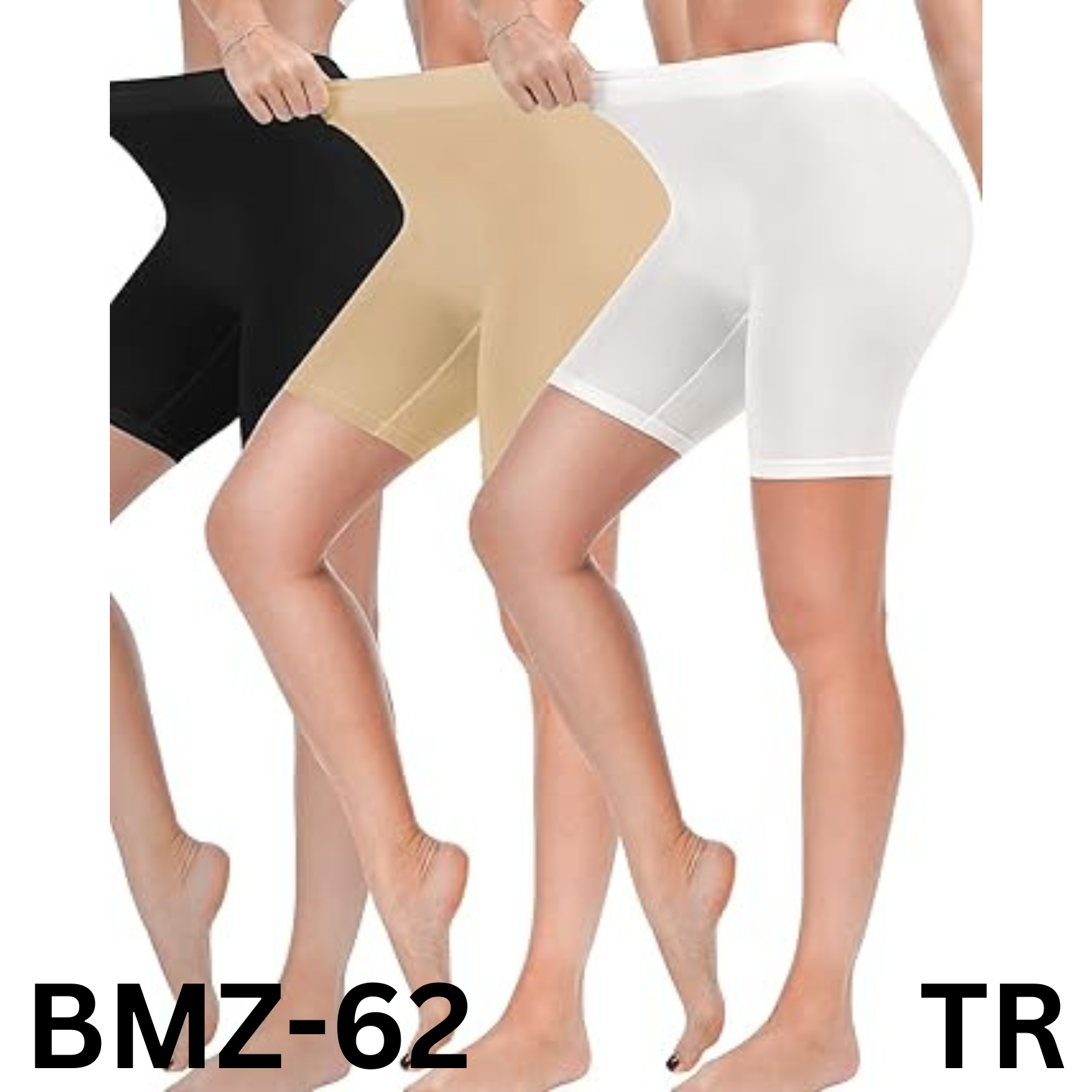 Reamphy 3 Pack Slip Shorts Womens Under Dress,Comfortable Smooth Yoga Shorts,2XL