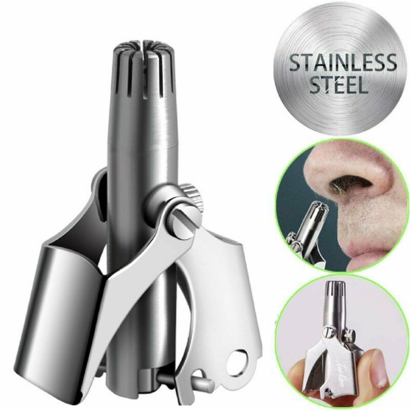 New Stainless Steel Nose Shaving Hair Removal Clipper Trimmer Manual Device 