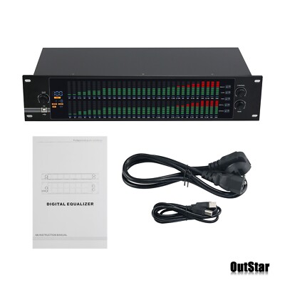 欧2LP Equalizer Flashit Downtown (2LP) ER004LP Equalizer /00455 Dual 31 Band Graphic Equalizer 2U Rack Audio Equalizer for