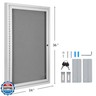 INNOVART Enclosed Bulletin Board 36” x 24”, Lockable Fabric Noticeboard with Aluminum Frame, Wall Display Case with Swing-Open Door Grey Felt, Information Cabinet for School, Office, Commercial, etc