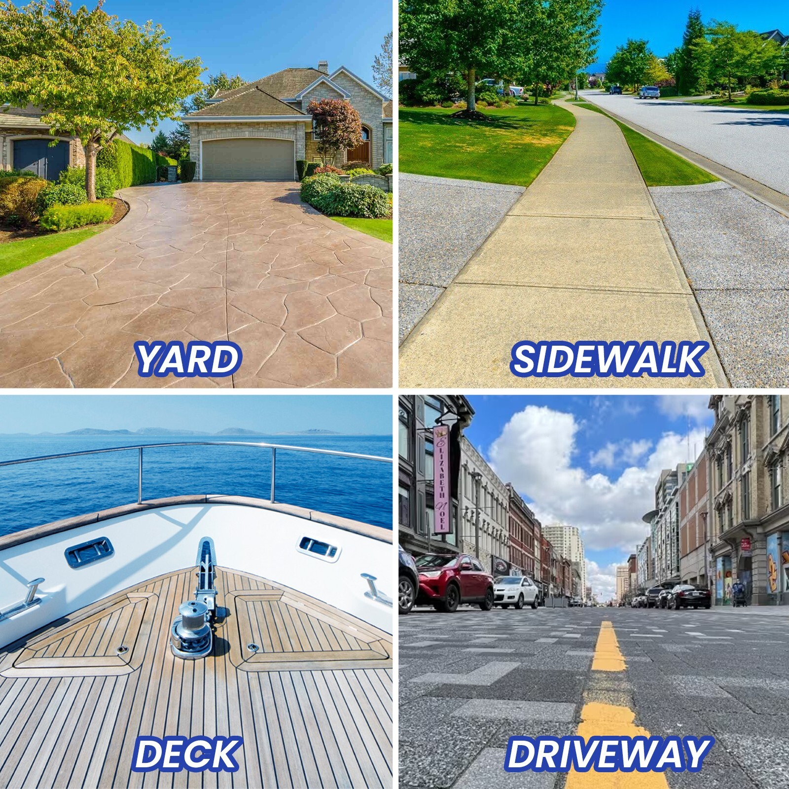 14" Pressure Washer Surface Cleaner Power Washer 4000PSI for Driveways Deck