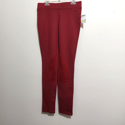 Love Taken Womens Small Pants Pull On Stretch Contrast Panels Brick Red NEW