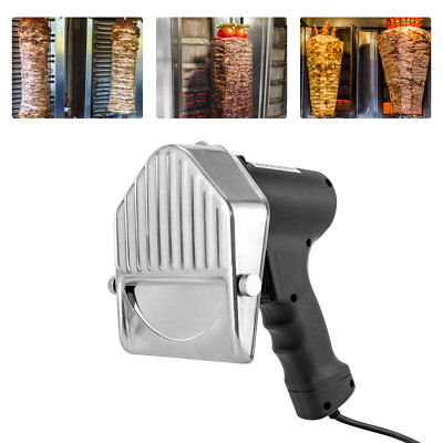 120W Electric Gyro Kebab Slicer Portable Sliced Shawarma Cutter Stainless Steel