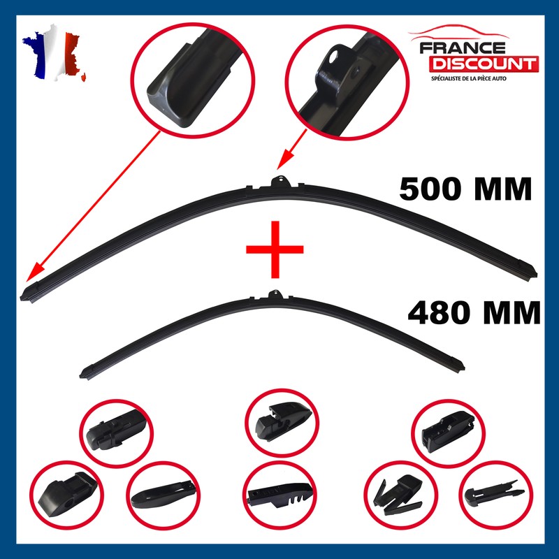 Balai Essuie Glace 500 + 480 Mm Pour Mini Coutryman R60 Et Paceman R61