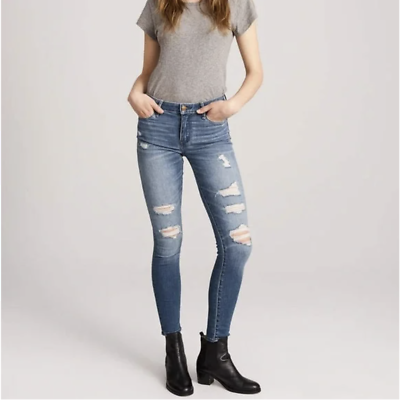 Mezclilla Skinny Jeans Pantalon Hollister Roto Harper Low Rise