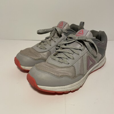 Reebok Almotio 4.0 Kids 7 Girls Gray Running Athletic Sneakers DV8704