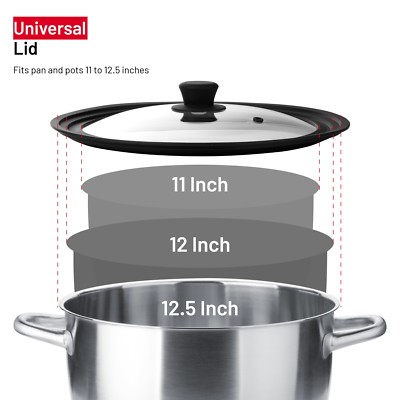 Universal Lid for Pans and Pots   Tempered Glass Pot Cover 