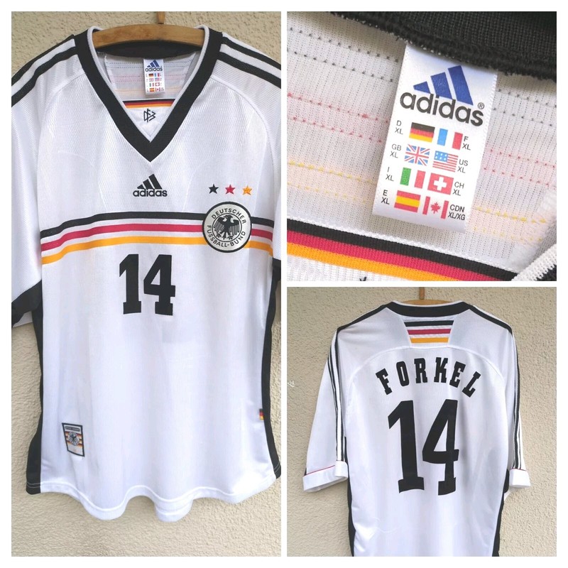 Matchworn Adidas Dfb Deutschland Trikot U20 Wm 1999 #14 Forkel