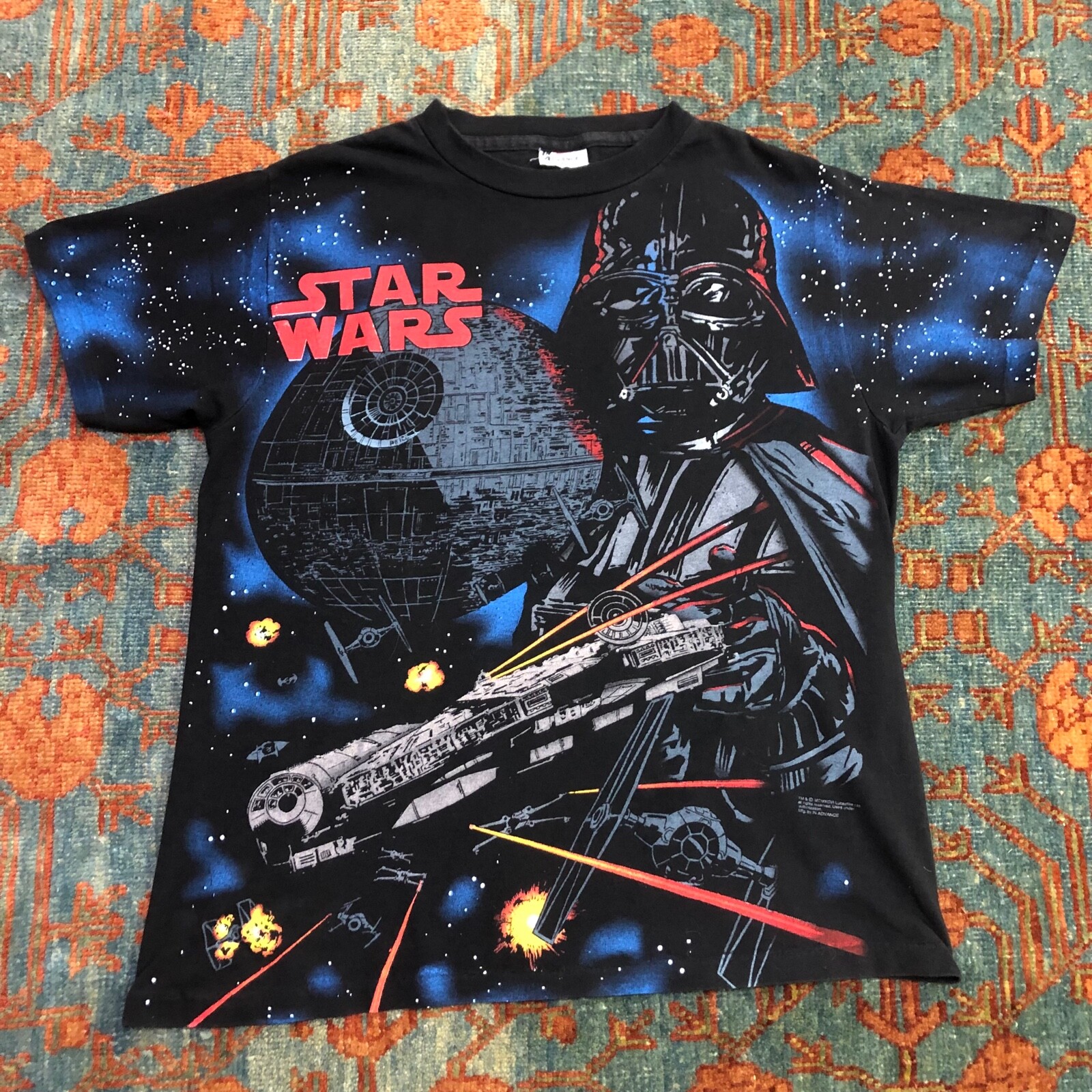 Vintage 90s Star Wars Darth Vader all over print movie promo Vintage 90s Star Wars Darth Vader all over print movie promo
