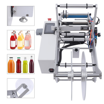 Round Bottle Labeling Equip Semi-automatic For Glass Plastic Metal Bottles