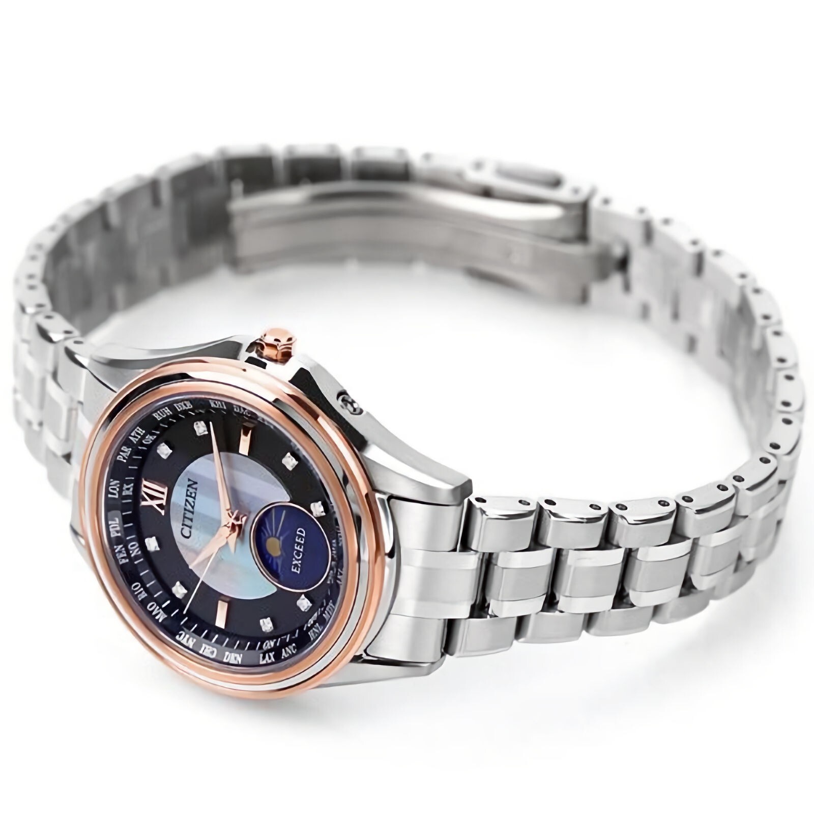 Pre-owned Citizen Exceed Ee1014-70f Photovoltaic Eco-drive Titanium Watch Limited 300 Pcs In Silver