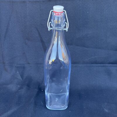 Vintage Glass Bottle Latch Top Italy #02 12  SUPER CLEAN