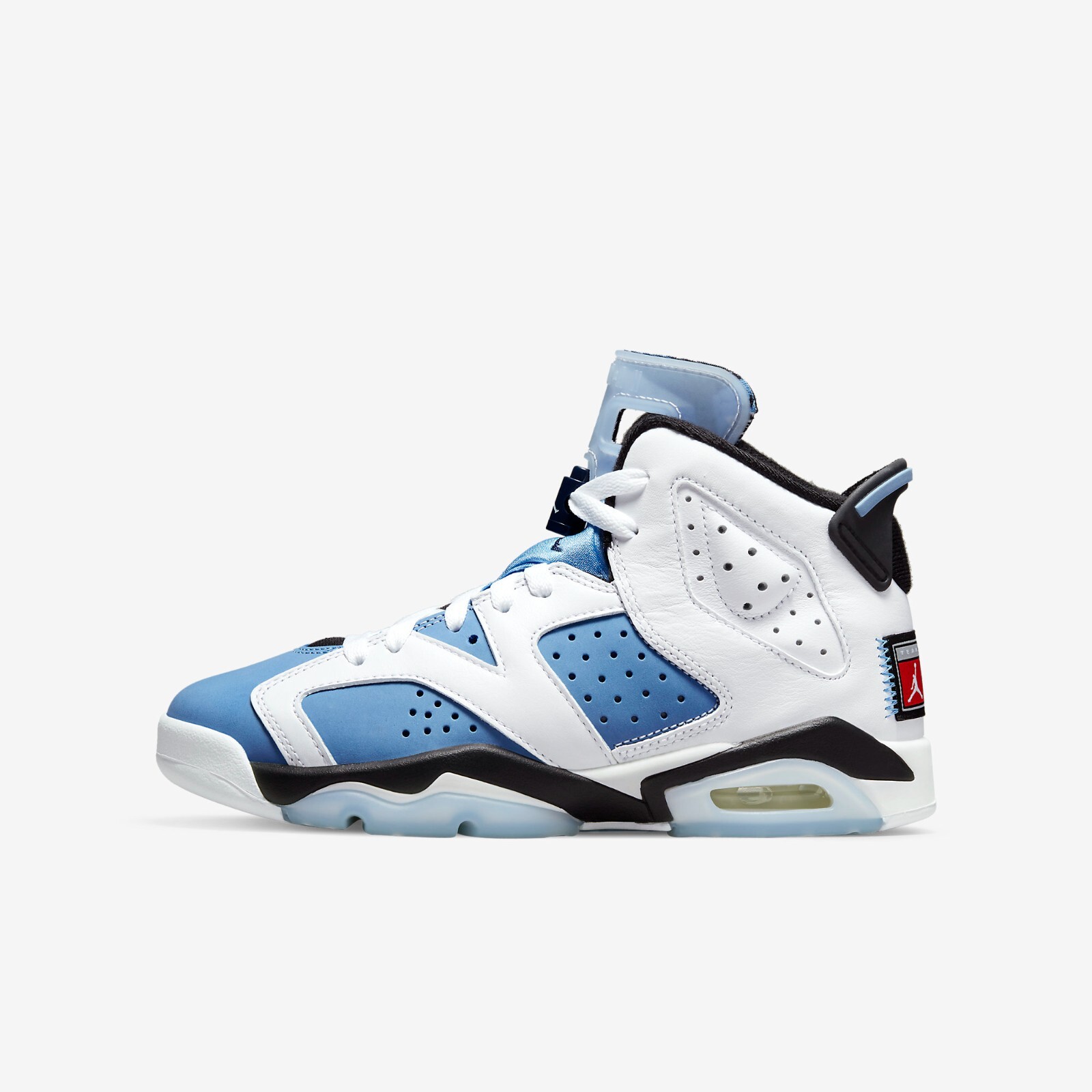 

Кроссовки Nike Air Jordan 6 Retro University Blue GS 384665-410, University blue/white-college navy-black, Air Jordan 6