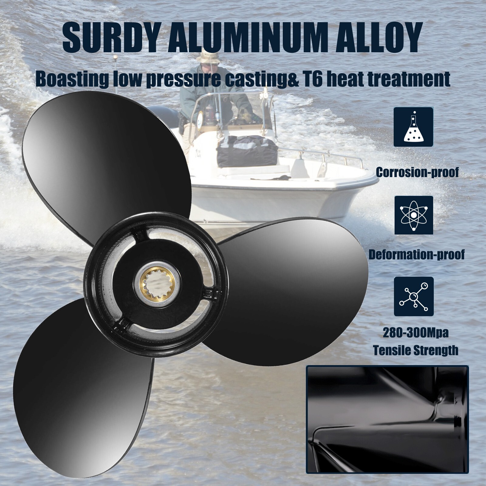 Johnson Evinrude E Tec 3 ブレードアルミニウム V 4 プロペラプロペラ 13.75 x 13 07651 並行輸入品 : Johnson Evinrude E-Tec 3 ブレードアルミニウム V-4