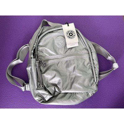 New Kipling Mini Backpack Nylon Metallic Monkey Keychain zippers Pockets Bag