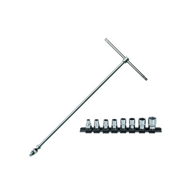 Chiave a T snodata con 8 bussole esagonali 273 1/2'' Q/SE9 Usag U02730205
