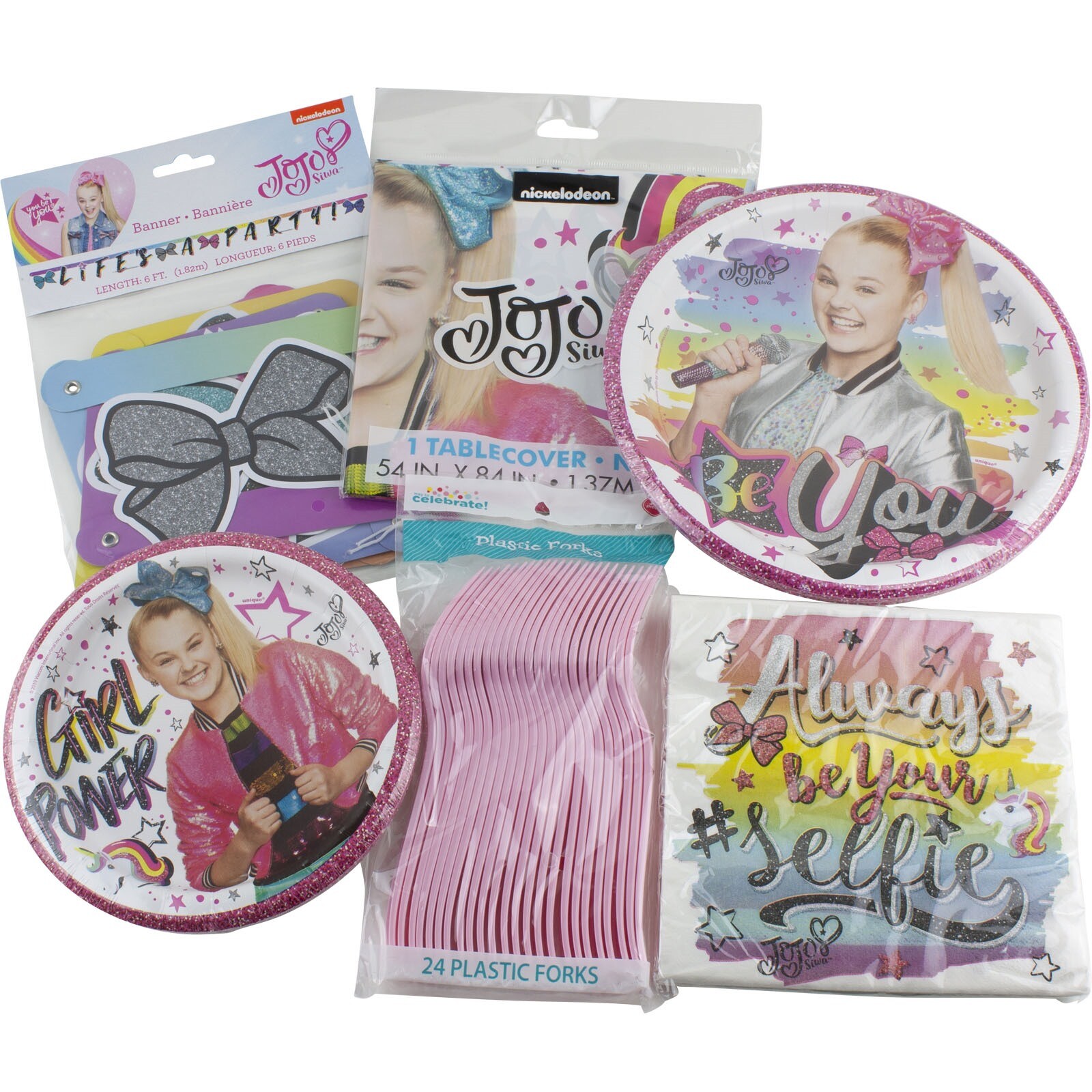 Jojo Siwa Birthday Party Supplies 16 Plates Napkins Tablecover
