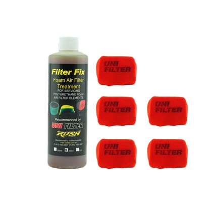 5 X UNIFILTER TJM AIRTEC(180W x 105H) Pre Cleaner Large Tapered Fit + Filter Oil