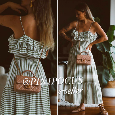 Zara green hotsell striped dress