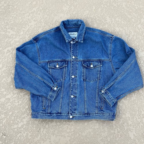ジャケット・アウター <Eddie Bauer> Denim Trucker Jacket 90s Vintage Eddie Bauer Denim Jacket Men's XLarge Blue Denim