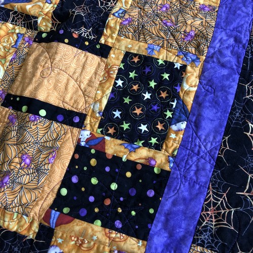 Halloween Quilt (Patchwork) Throw - Wallhanging - Crib - Halloween Decoration