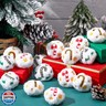 Syhood 60 Pcs Christmas Snowball Dog Toys Squeaky Christmas Snowball Fight Plush Toys for Xmas Indoor Outdoor Santa Elk for Small and Middle Pet Chew Pets Gifts (Candy Canes)