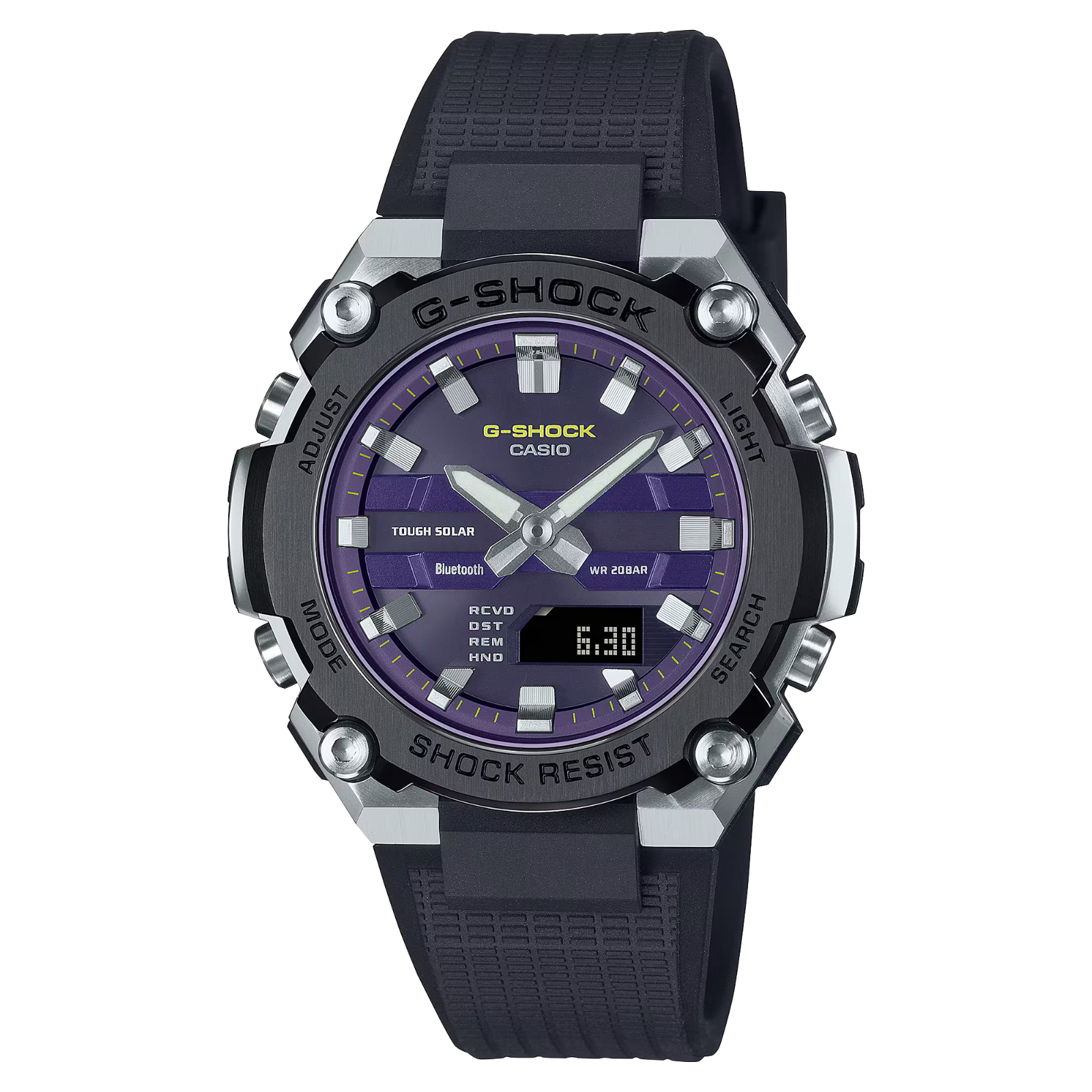 Pre-owned Casio G-shock G-steel Bluetooth Solar Purple Dial Watch Gst-b600a-1a6