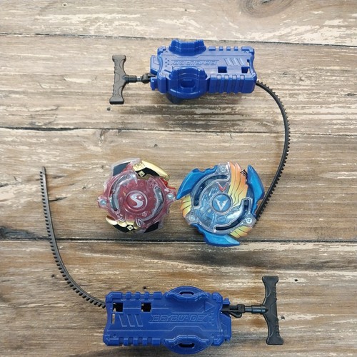 Lot of 2 Beyblades, Spryzen S2, Valtryek V2 w/ Launchers and