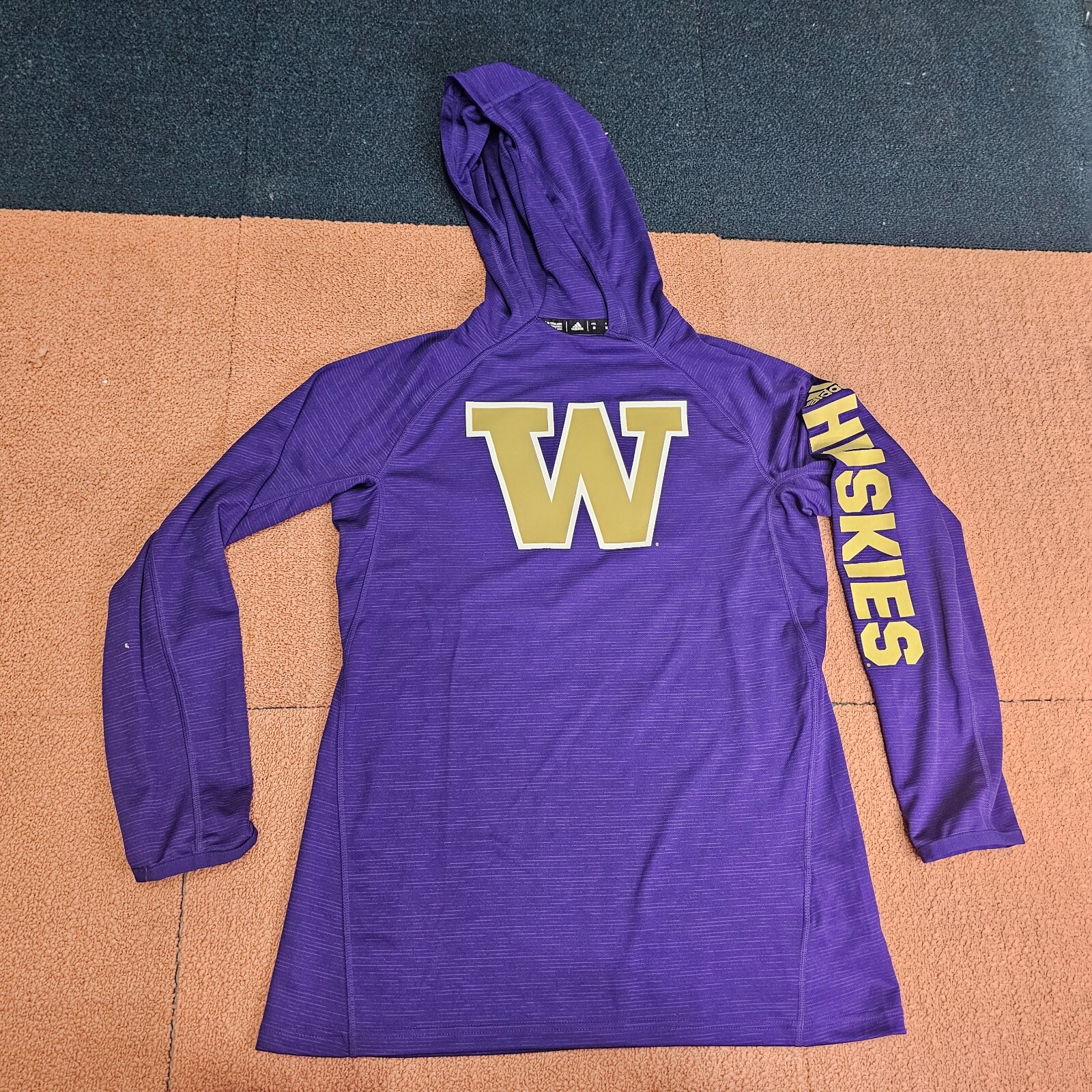 GYAKUSOU フード付き長袖シャツ 紫 Washington Huskies Shirt Womens Medium Purple Adidas Hooded