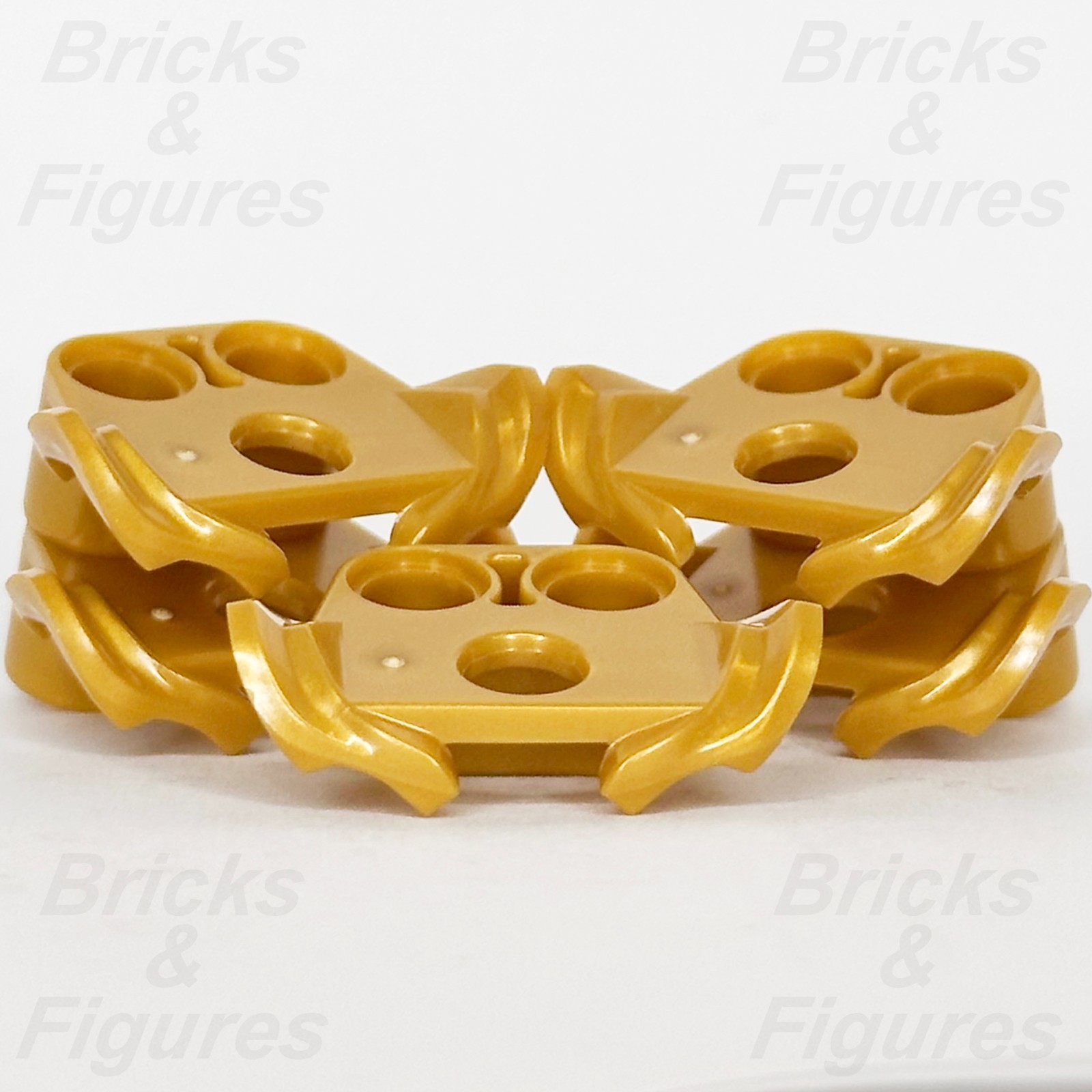 LEGO Minifigure Shoulder Armour Part Pearl Gold Tiered Fins Body Wear 86123 x 5