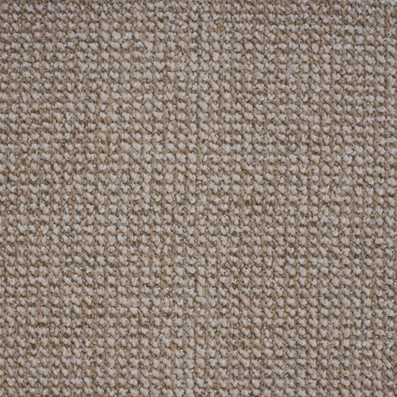 Light Beige Kansas Cheap Textured Loop Pile Carpet Hardwearing Felt Backed 4m 5m