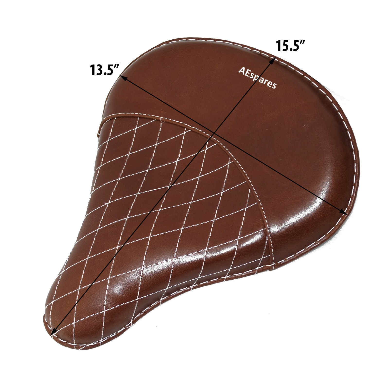 Front Tan Leather Seat With Spring Fits Royal Enfield Bullet Classic 350 500 
