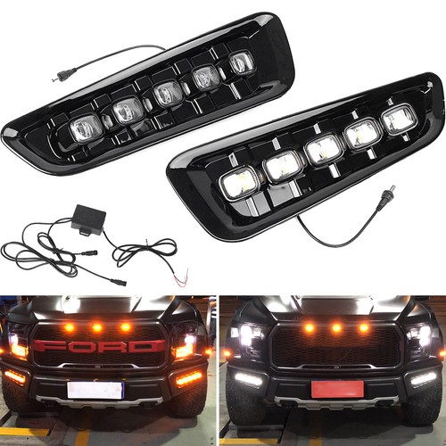 Exact Fit Switchback LED DRL Lights w/ Turn Signals For Ford F150 Raptor 2017-19