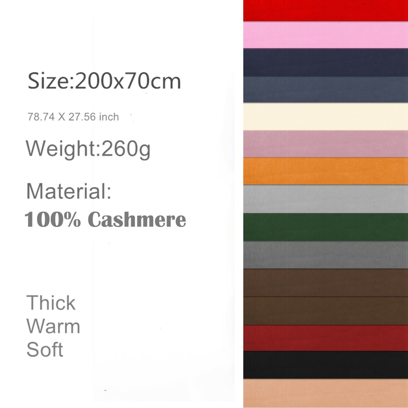 Womens Mens Soft Oversized Blanket 100% Cashmere Wool Shawl Wrap Scarf Scotland