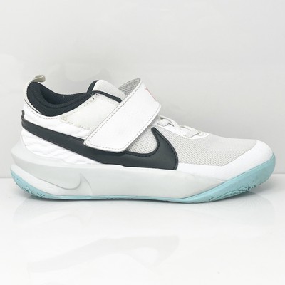 Nike Boys Team Hustle D 10 CW6736-102 Белые баскетбольные кроссовки Кроссовки Размер 2 Y