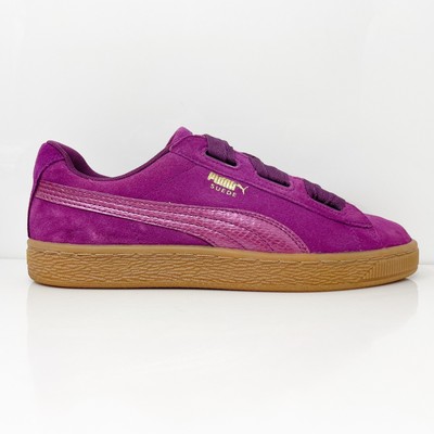 Puma Girls Suede Heart SNK 364918 01 Фиолетовая повседневная обувь Кроссовки Размер 6.5C