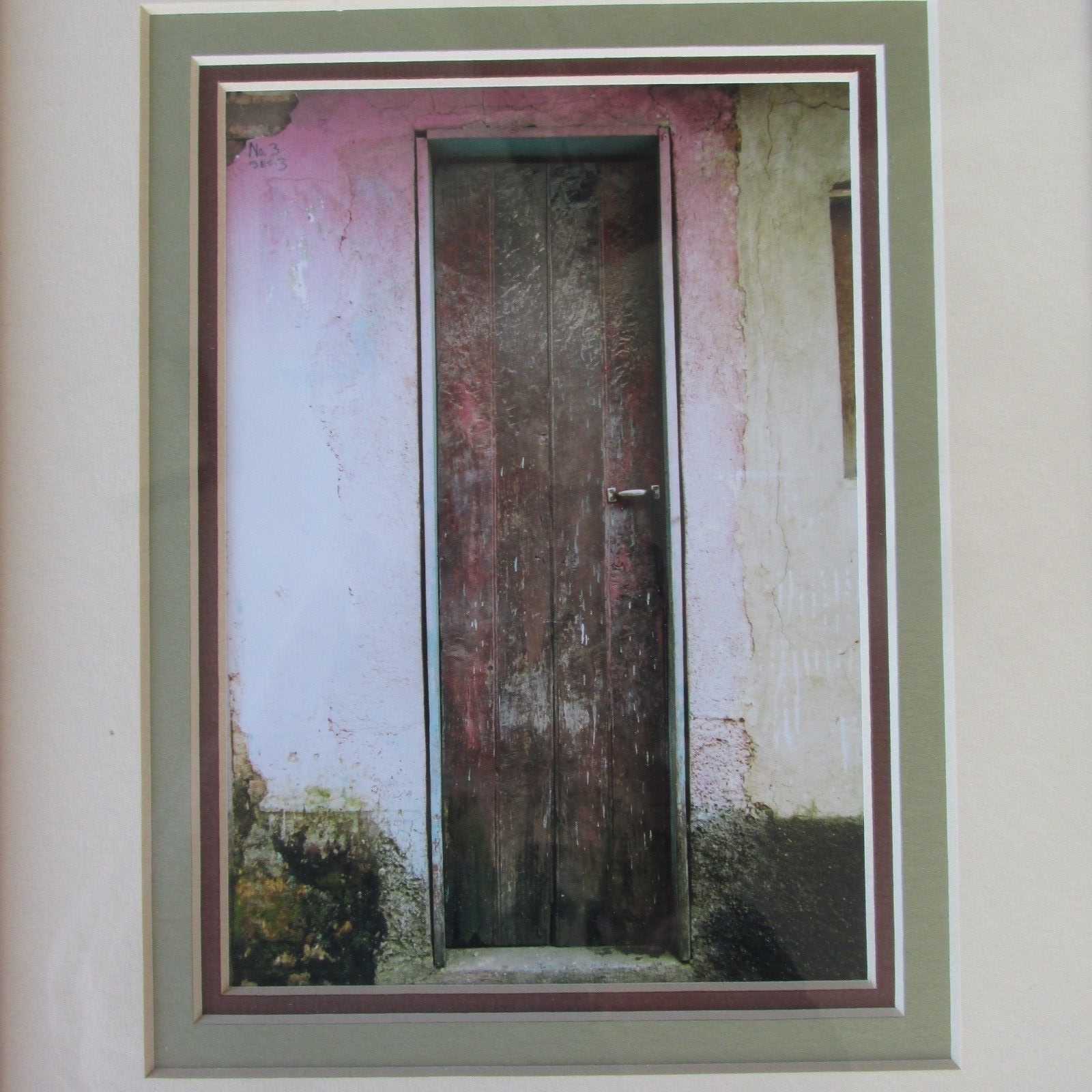 5 X 7 framed photograph THIRD WORLD WOODEN DOOR