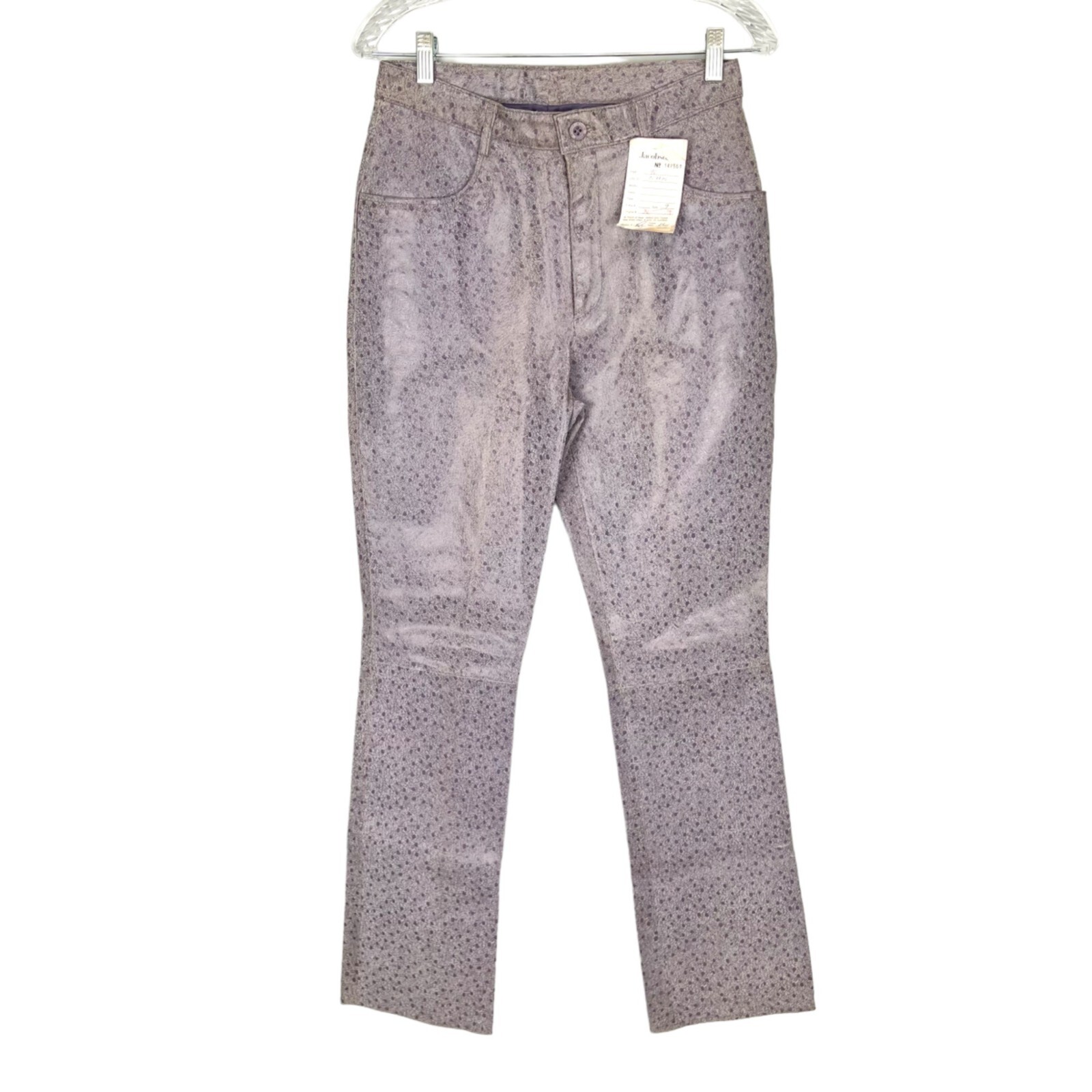 Vintage Deadstock B Lucid Womens Leather Pants Purple High