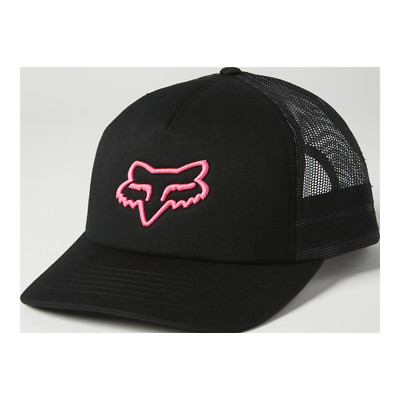 Fox Racing Womens Boundary Trucker Hat Black/Pink Snapback CLOSEOUT