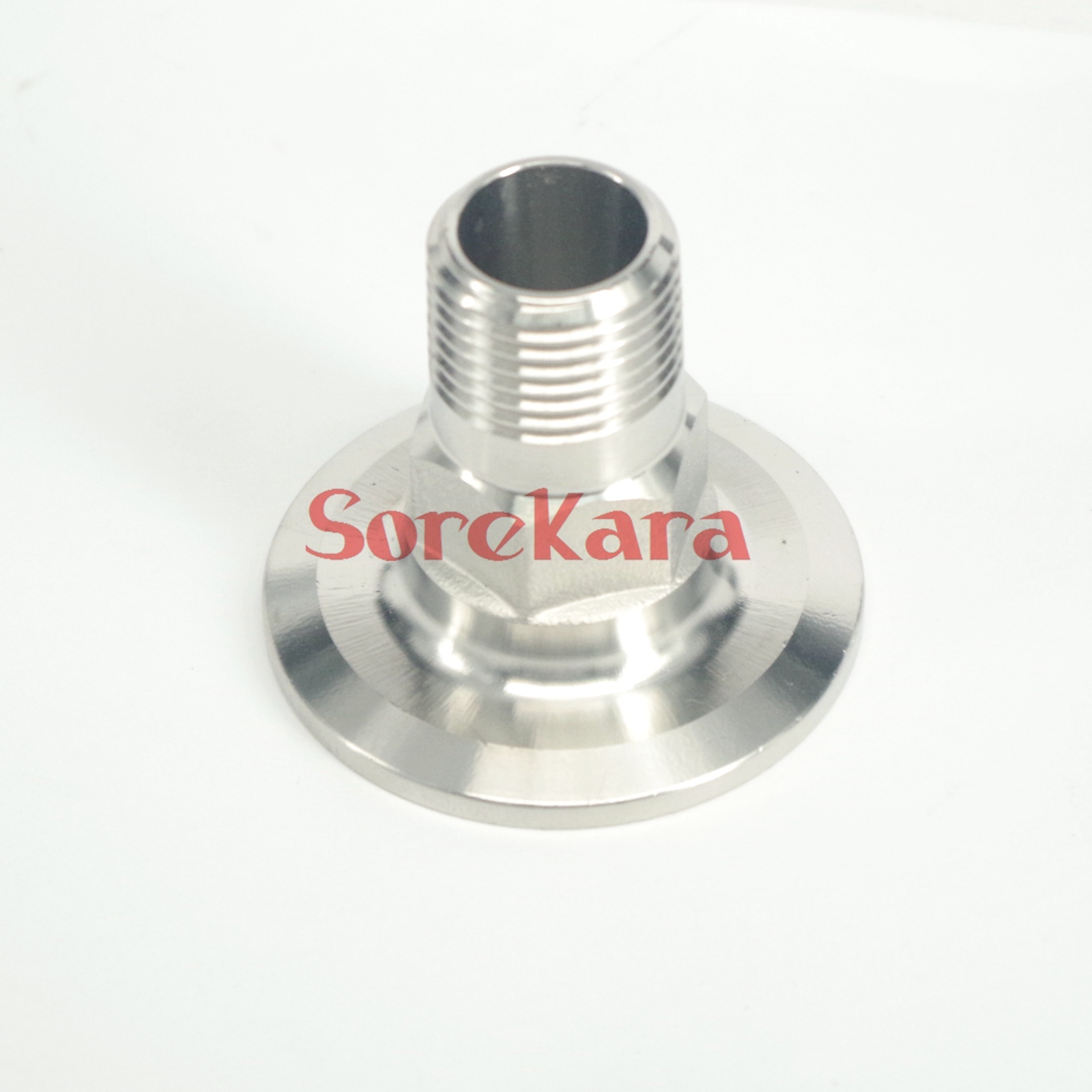 1/" BSPT Male 1.5/" Tri Clamp SUS304 Sanitary Fitting Hex Nut Connector Homebrew