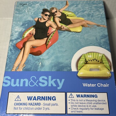 Sun & Sky Water Chair Pool Watermelon  Kiwi Looking Color Brown With Green