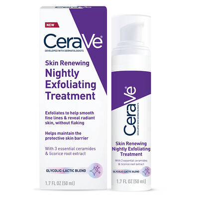 CeraVe Skin Renewing Nightly Exfoliating Treatment Serum - 1.7 oz