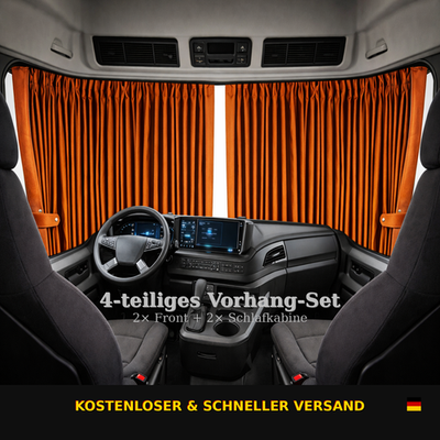 Rideaux Actros MP4 MP5 4 pièces pour pare-brise & cabine brune
