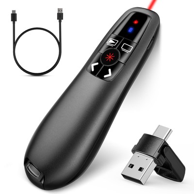 2-in-1 USB Type C Presentation Clicker Clicker for A-F05 A-RECHARGEABLE USB-C
