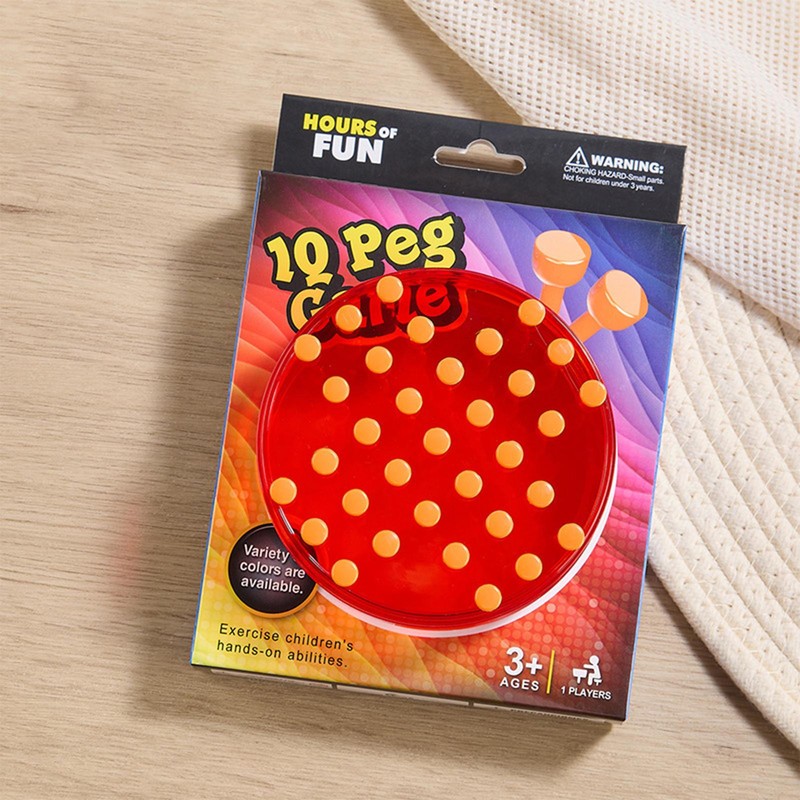 Peg Game For Kids Round Board Peg Puzzle Toy Chess Mind Game Jigsaw Board Gifts