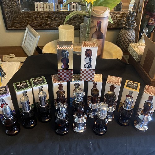 Vintage AVON Chess Set Pieces Mens Cologne, Lotion, After Shave, Lot Of