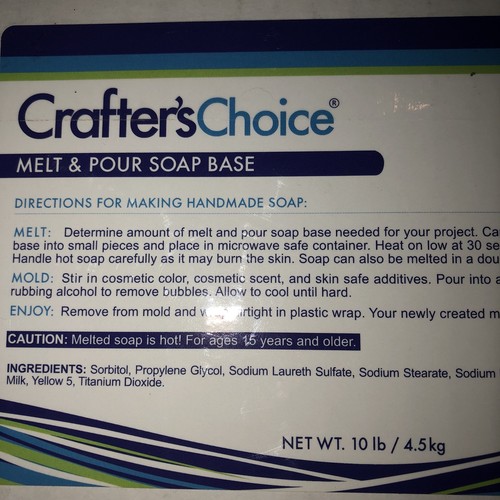 10 LBS Crafters Choice Premium GOAT'S MILK MELT & POUR SOAP BASE