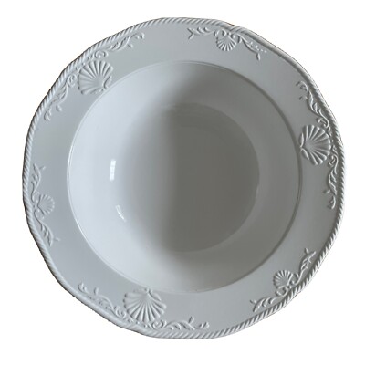 Mikasa Ultra Ceram HAMPTON BAYS DY900 Rimmed Bowl  10.5 x 2.5'', White
